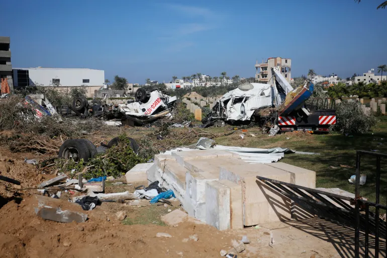 Cimetière de Deir el-Balah pour les soldats britanniques tombés pendant les deux guerres mondiales n'a pas été épargné par la destruction israélienne