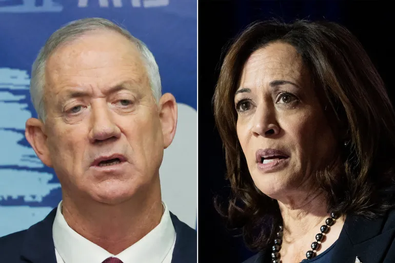 Kamala Harris and Benny Gantz