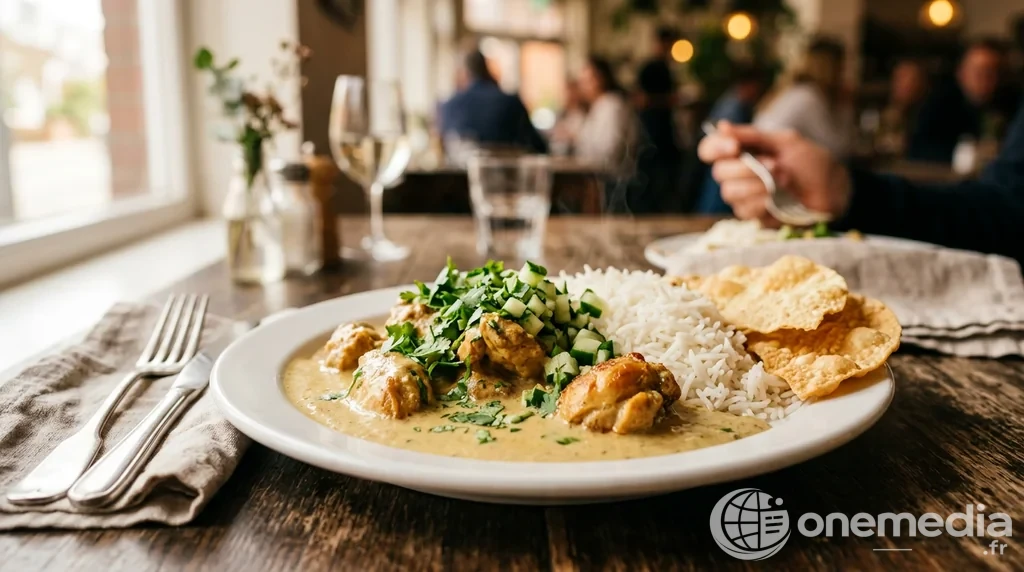 Délice de poulet korma aux tendres morceaux!