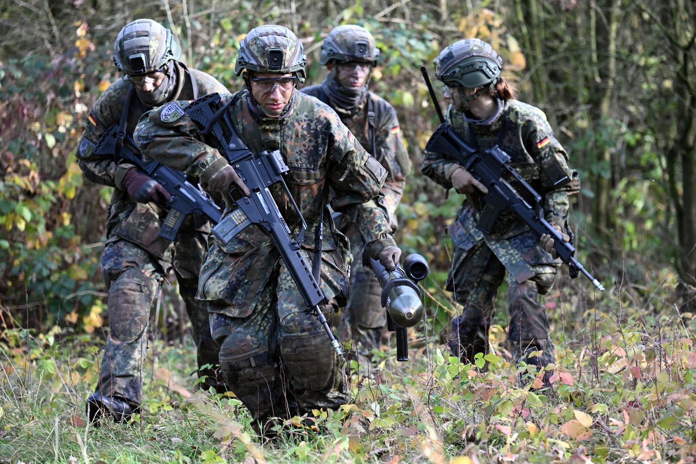 Des recrues allemandes en formation