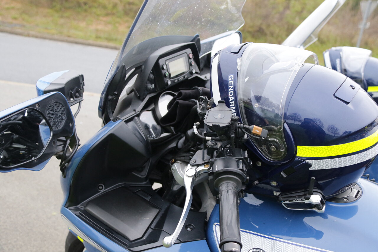 Gendarmerie lors d'un contrôle routier en Lozère