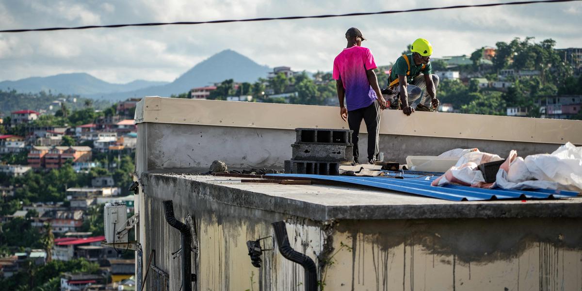 Centre-ville de Mamoudzou après le cyclone
