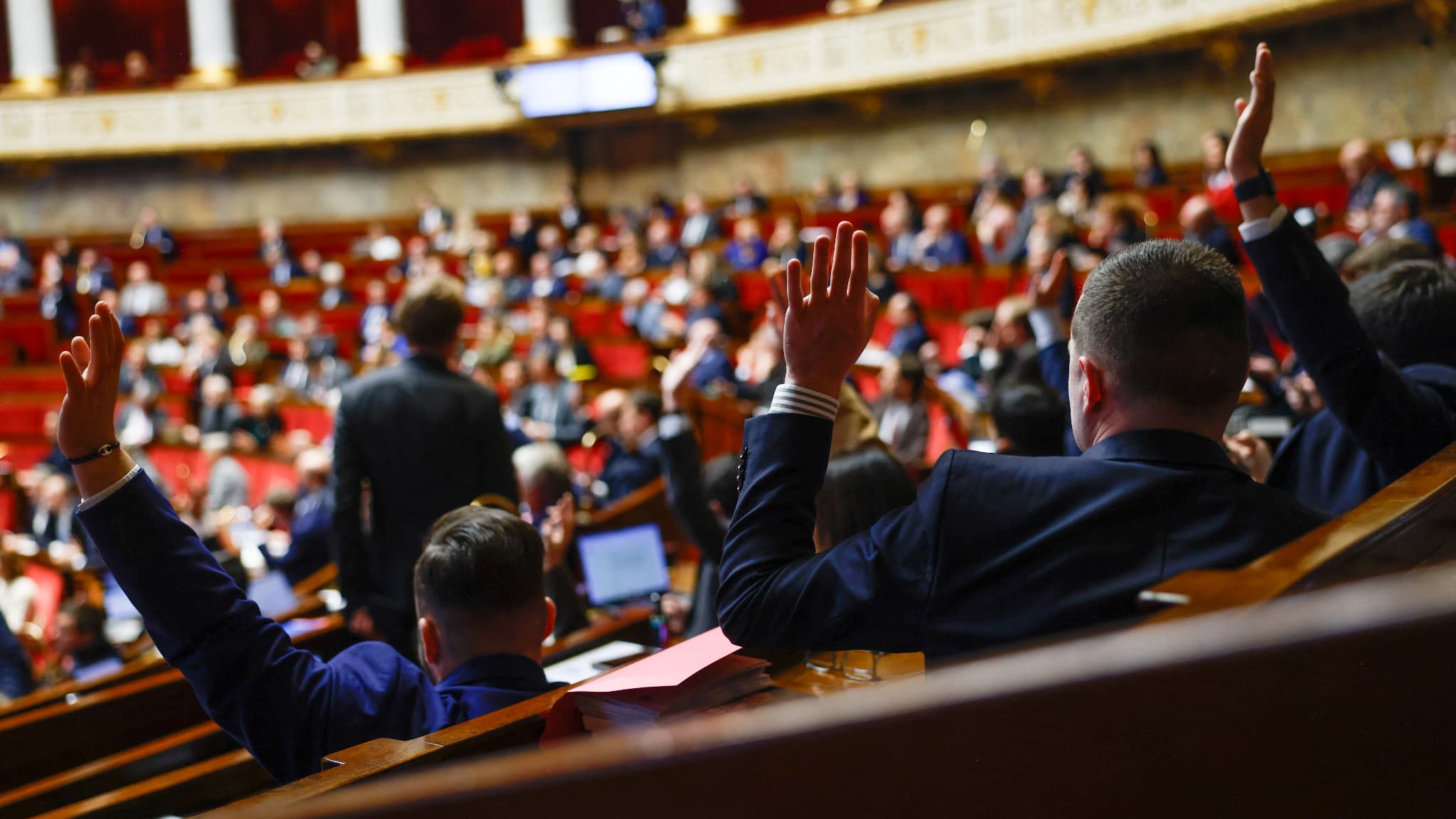 Vue de l'hémicycle lors du vote sur le PLFSS
