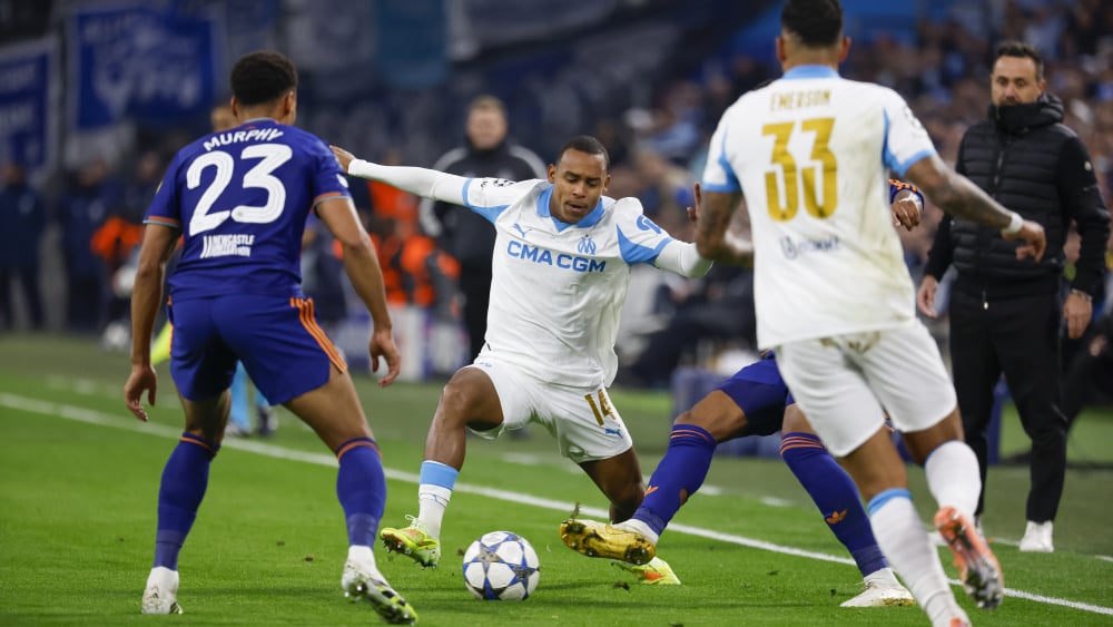 Marseille en action lors d'un match de C1