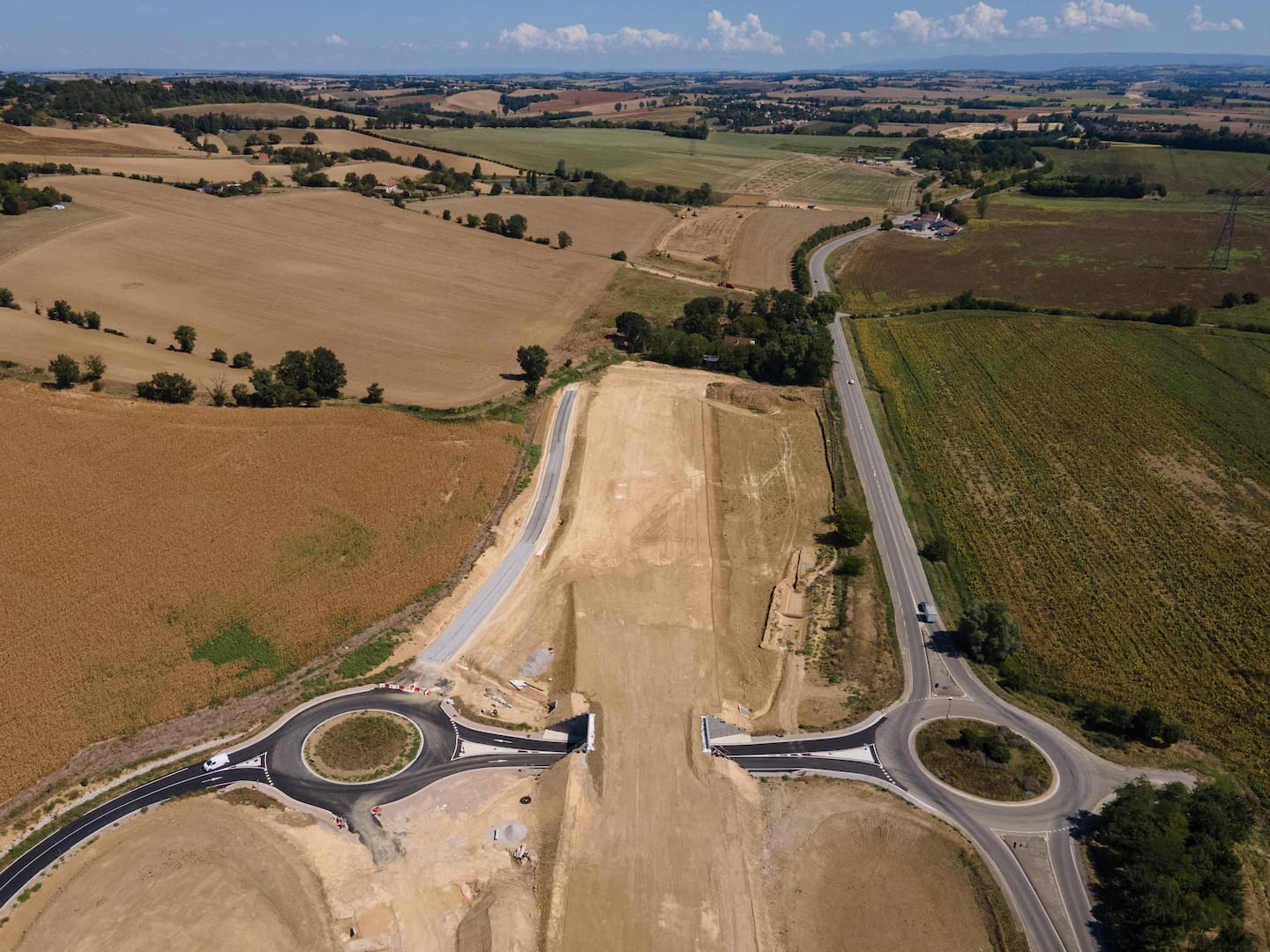 Vue de l’autoroute A69 en chantier