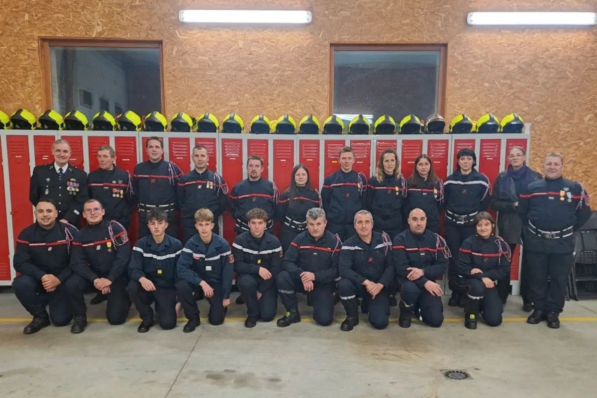 Sapeurs-pompiers lors de la Sainte-Barbe