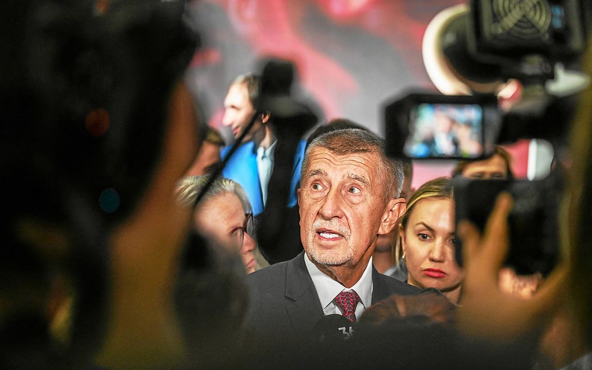 Andrej Babis lors de l'investiture, image Le Telegramme