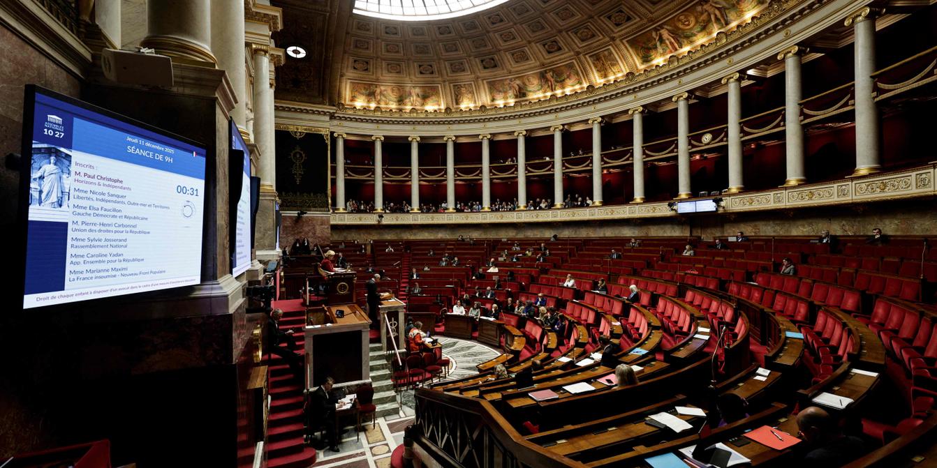 Parlement français en séance sur le texte
