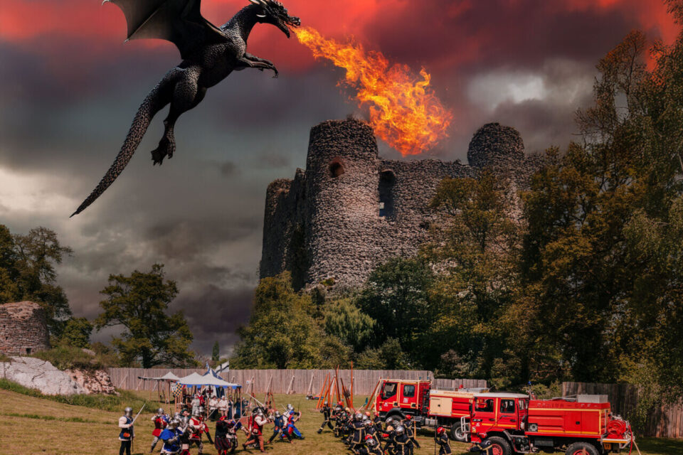Visuel du calendrier des pompiers de Saint-Aubin-du-Cormier