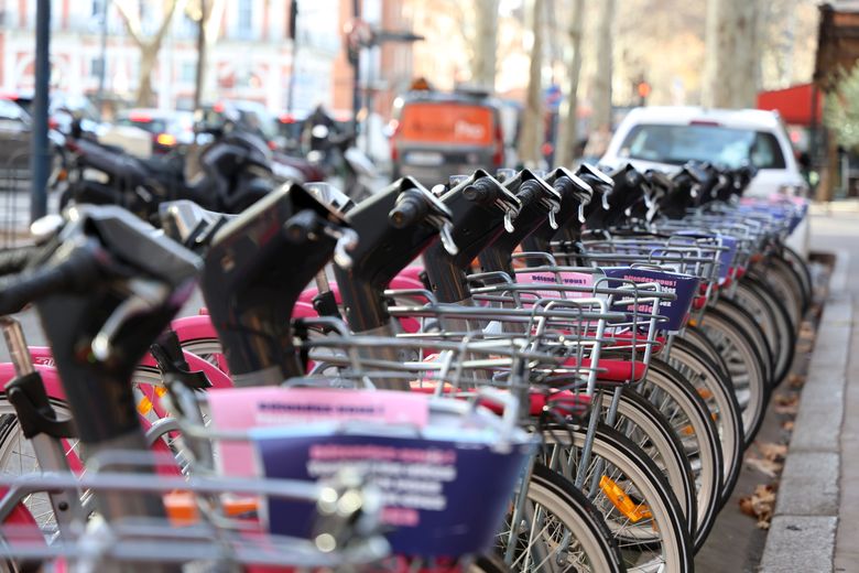 Parc de vélos à Colomiers