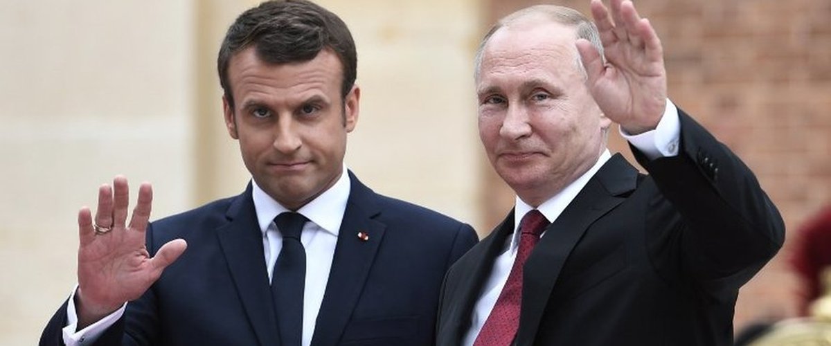 Poutine et Macron lors de discussions sur l'Ukraine