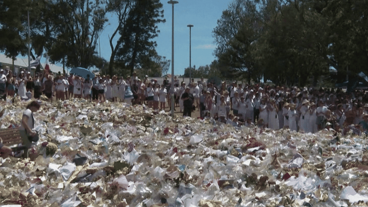 Vue de Bondi Beach après l'attaque antisémite à Sydney