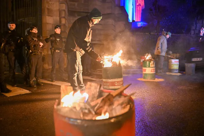 Manifestation FDSEA Haute-Vienne devant la préfecture de Limoges