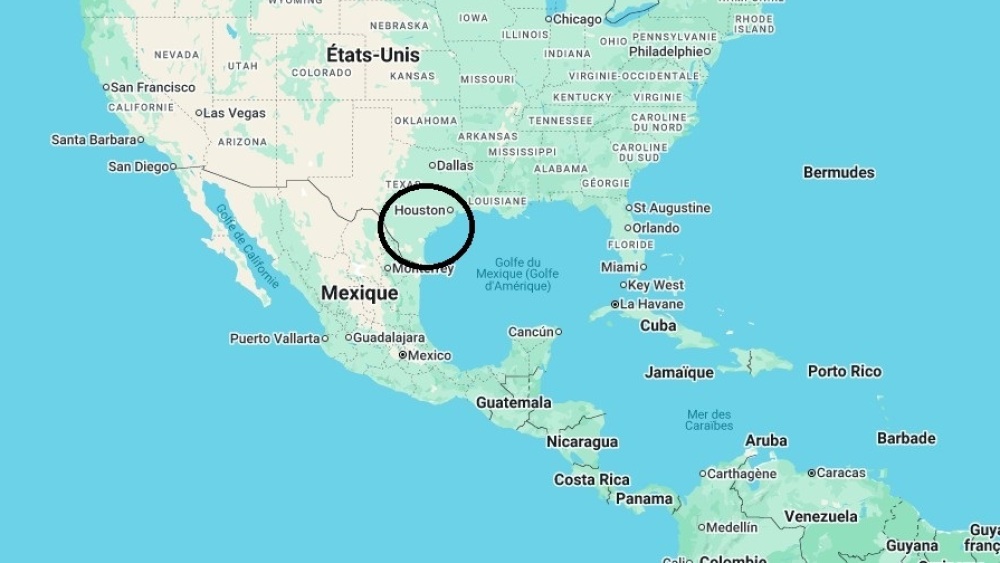 Vue aérienne de l'accident près du Texas