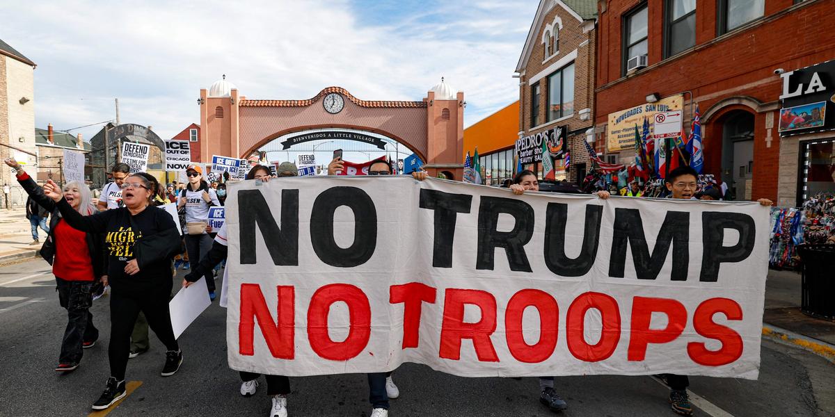 Images de la Garde nationale à Chicago