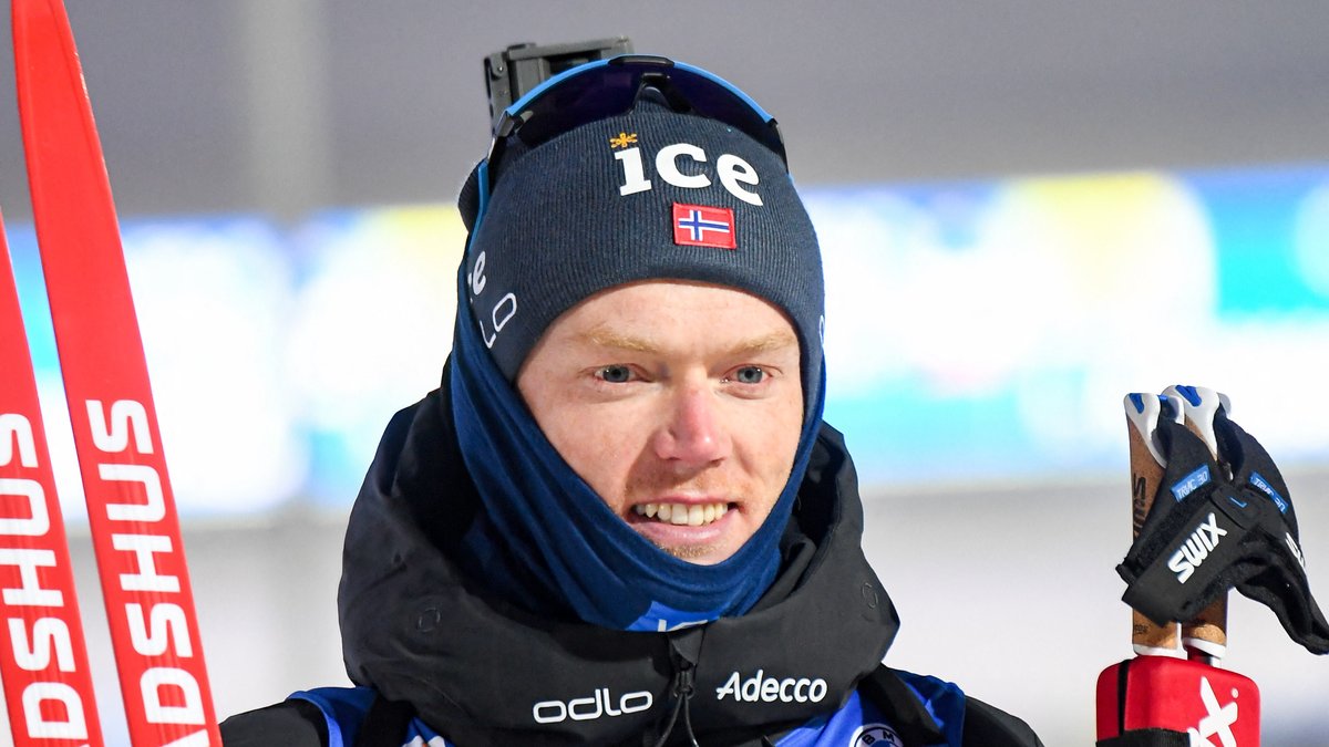 Sivert Bakken lors d'une épreuve de biathlon