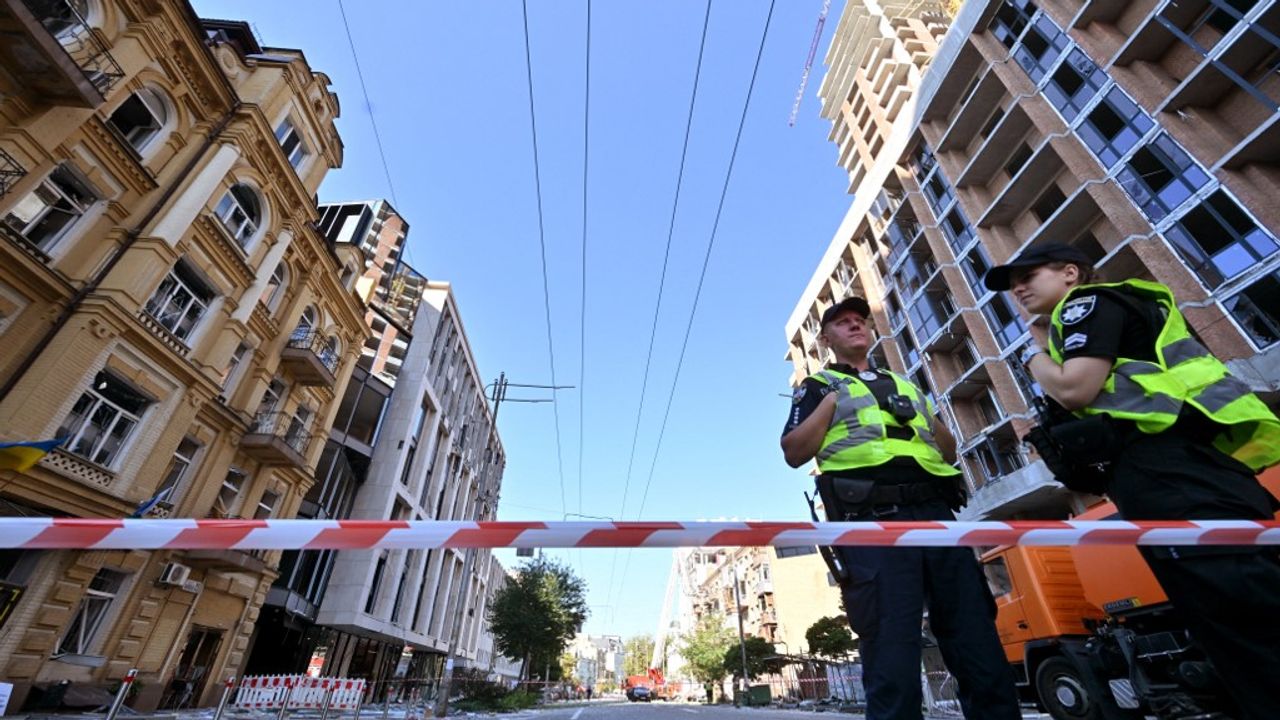 Police et sécurité à Kiev après les explosions