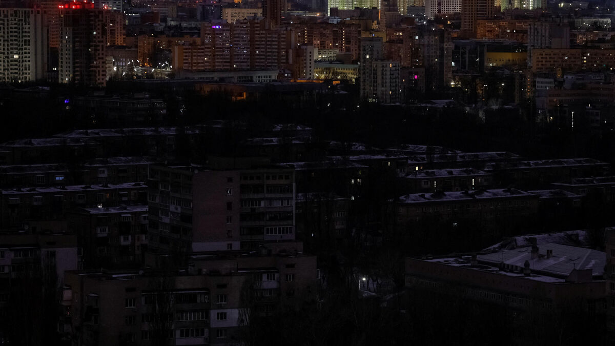 Vue d'une zone urbaine en Ukraine