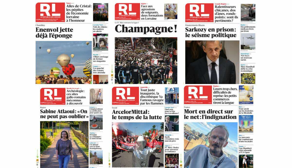 Les 20 unes marquantes de 2025 par le Républicain Lorrain