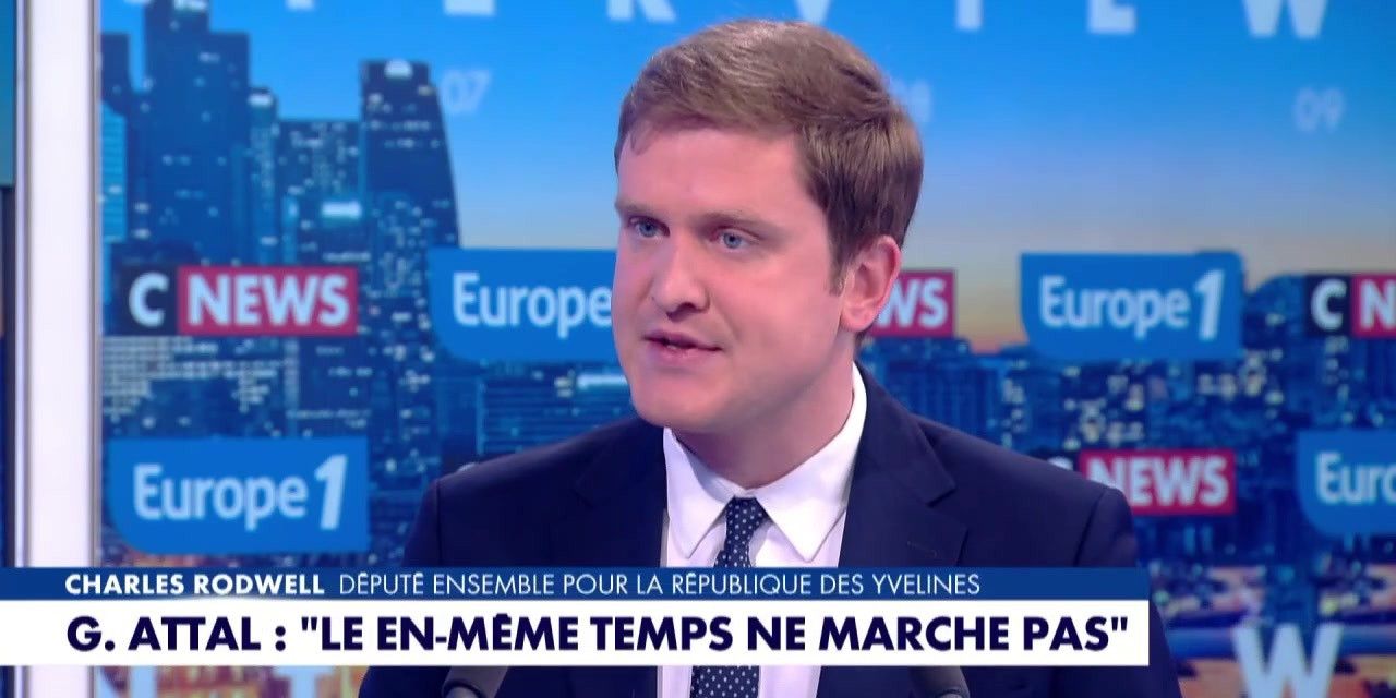 Charles Rodwell lors d'une interview sur Europe1-CNews