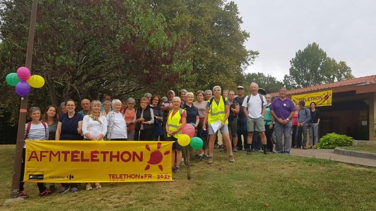 Vue générale d'une randonnée Téléthon locale dans le Gers
