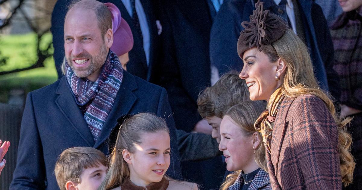 Famille royale britannique à Sandringham le 25 décembre 2025