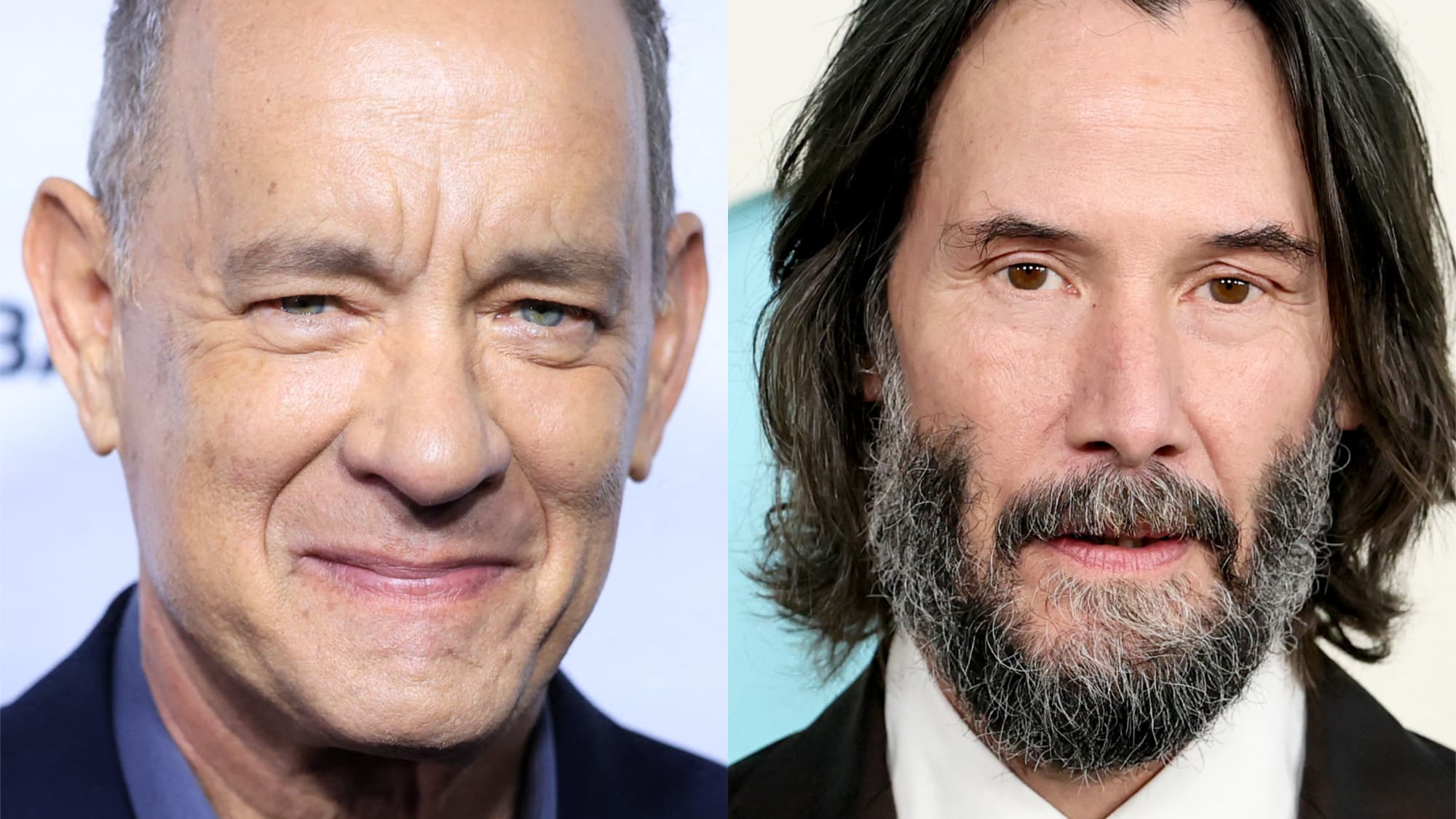 Tom Hanks et Keanu Reeves lors d'un événement littéraire