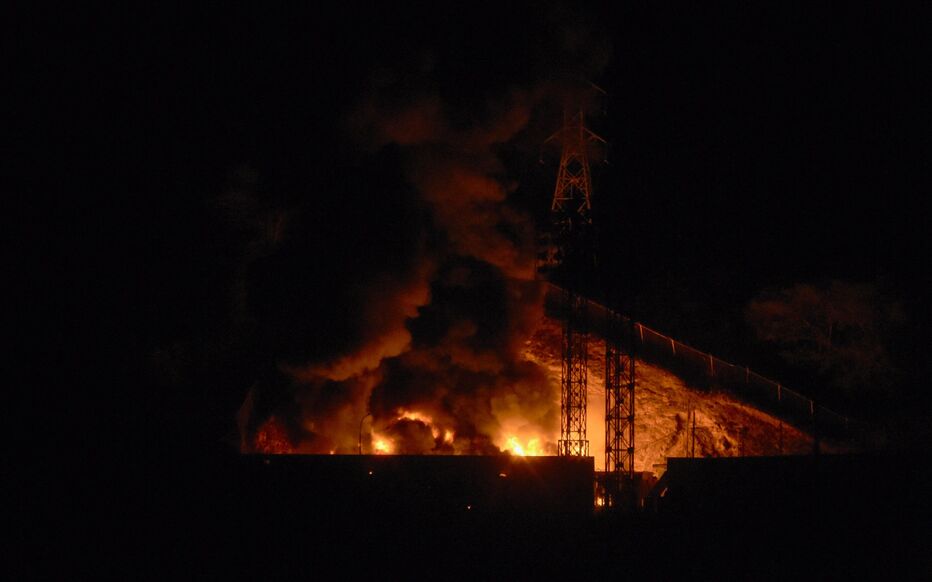 Vue d’une frappe aérienne présumée au Venezuela