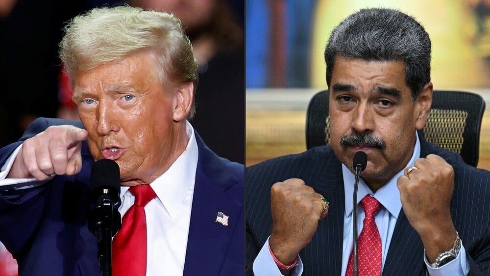 Donald Trump lors d'une conférence sur le Venezuela