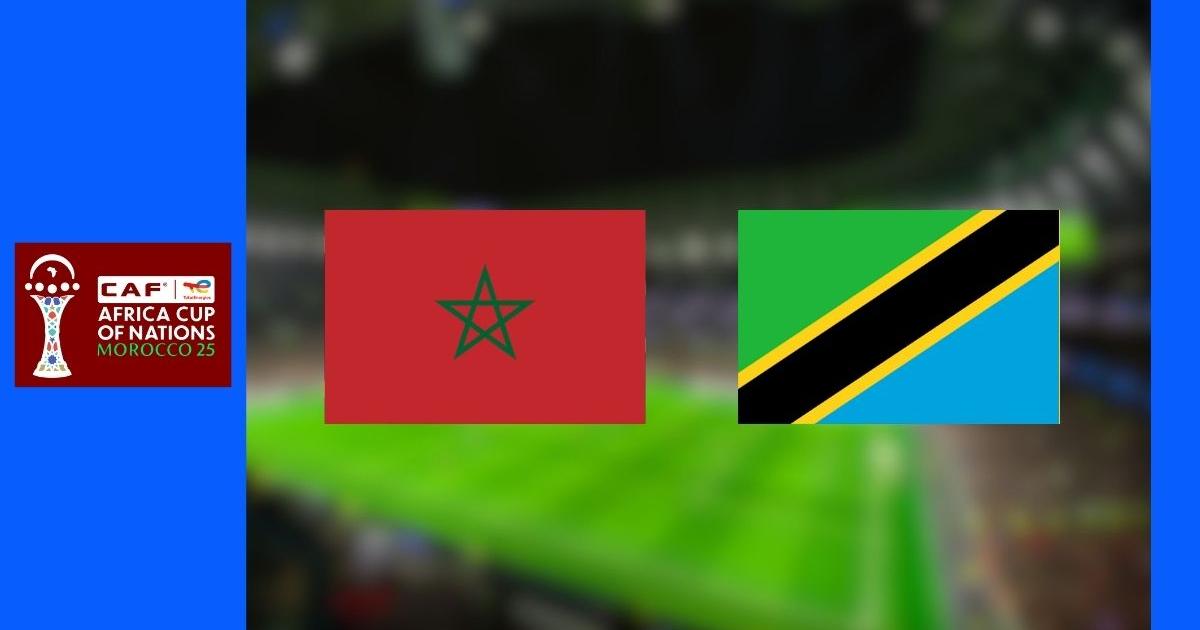 Photo du match Maroc contre Tanzanie CAN 2025