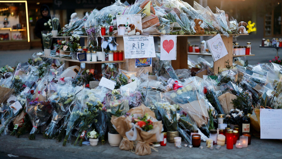 Vue de l’accès au bar incendié à Crans-Montana