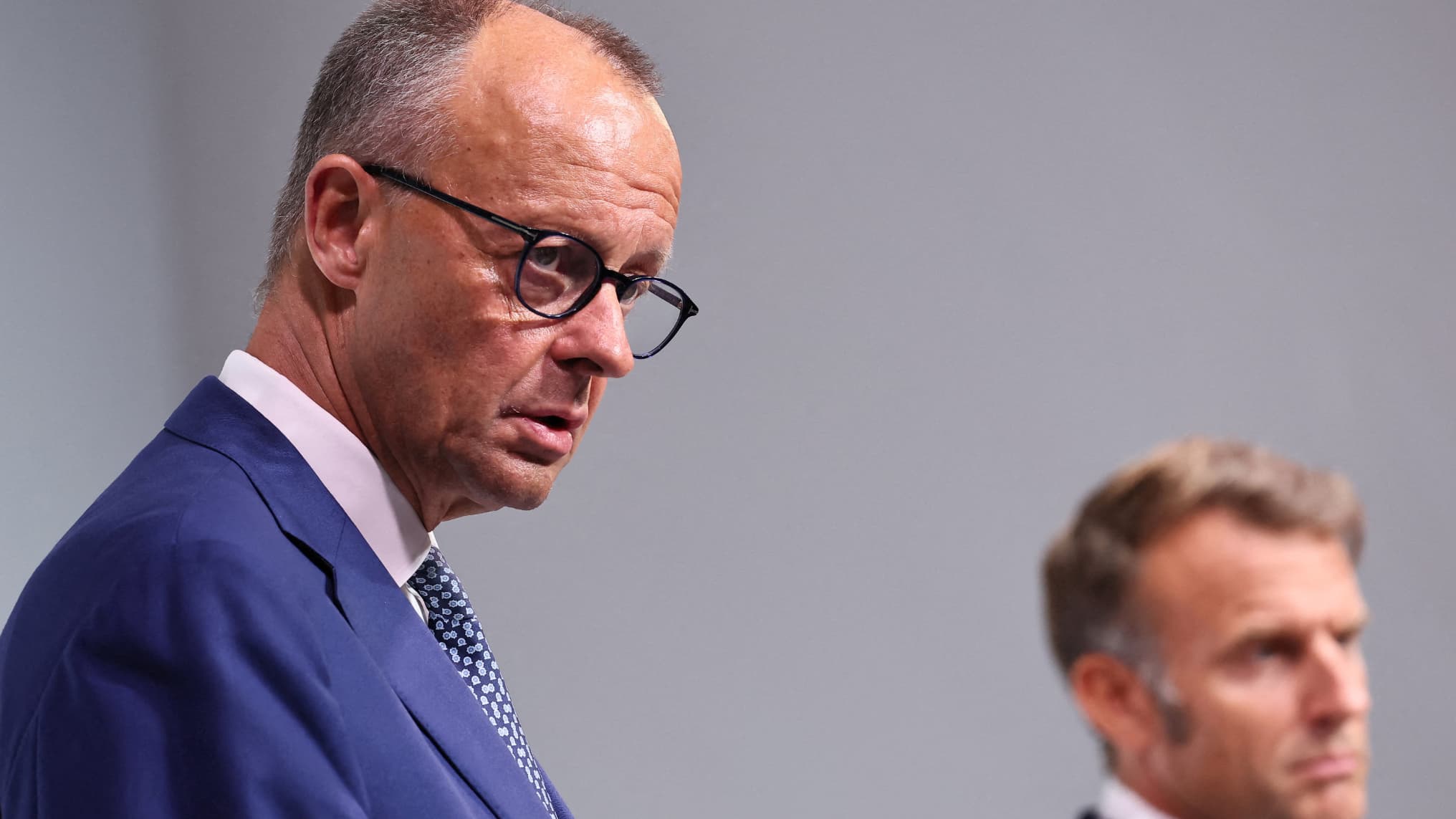 Friedrich Merz et Emmanuel Macron à Toulon