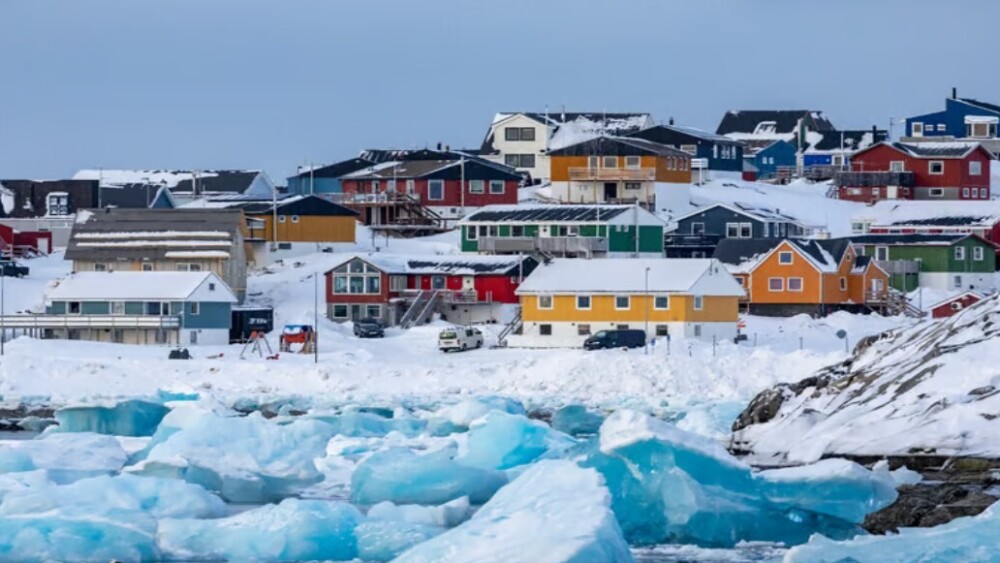 Vue aérienne du Groenland, site arctique