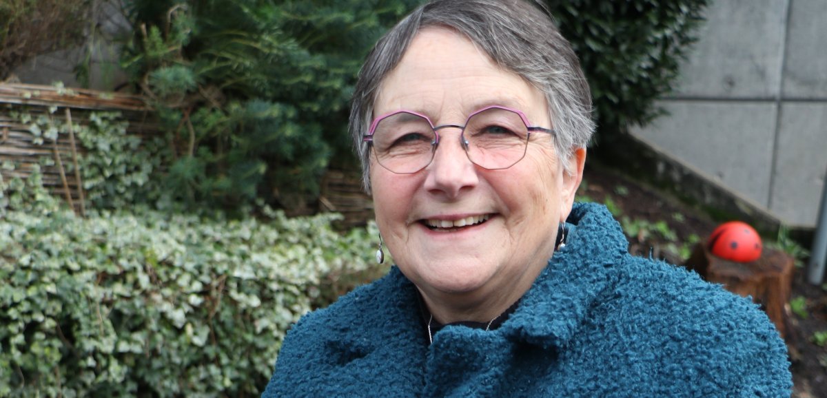 Christine Déchamps lors d'une intervention électorale à Lillebonne