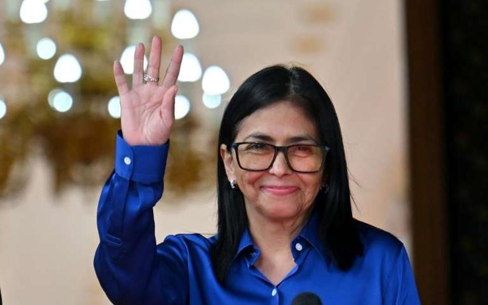 La présidente par intérim Delcy Rodriguez à Caracas