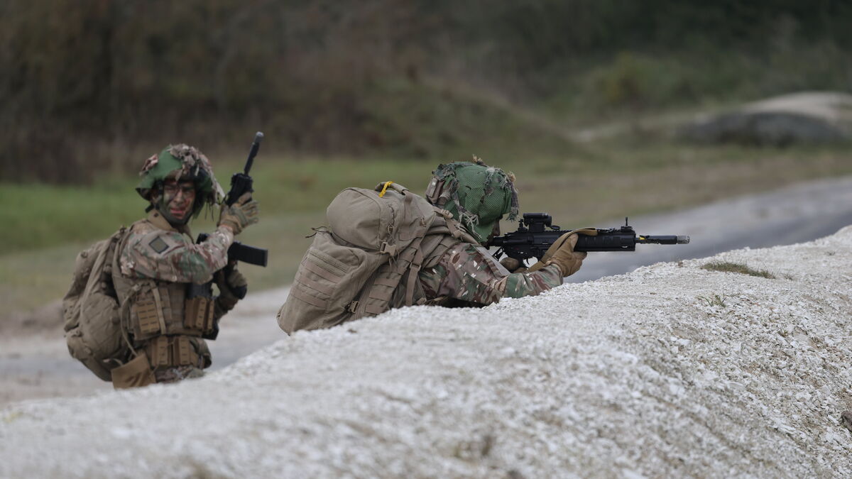 Vue aérienne des forces européennes au Groenland