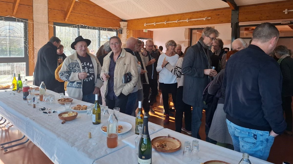 Participants lors de la cérémonie des vœux à Molières-Cavaillac