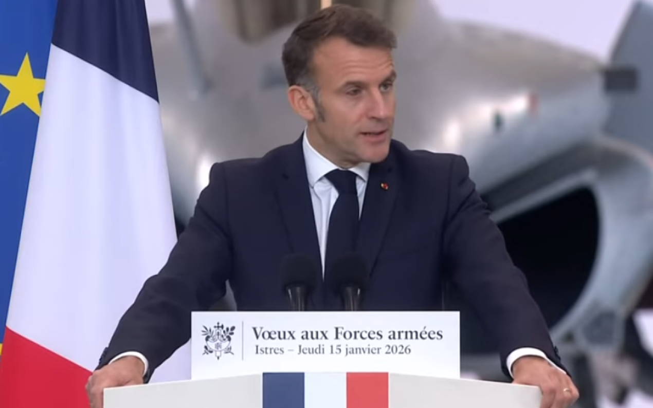 Emmanuel Macron lors des vœux aux armées 2026