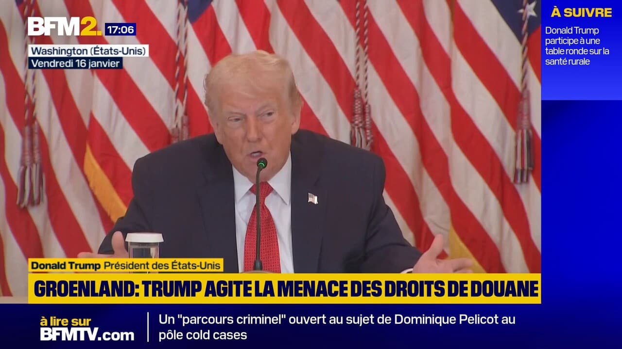 Donald Trump lors d'une annonce sur le Groenland