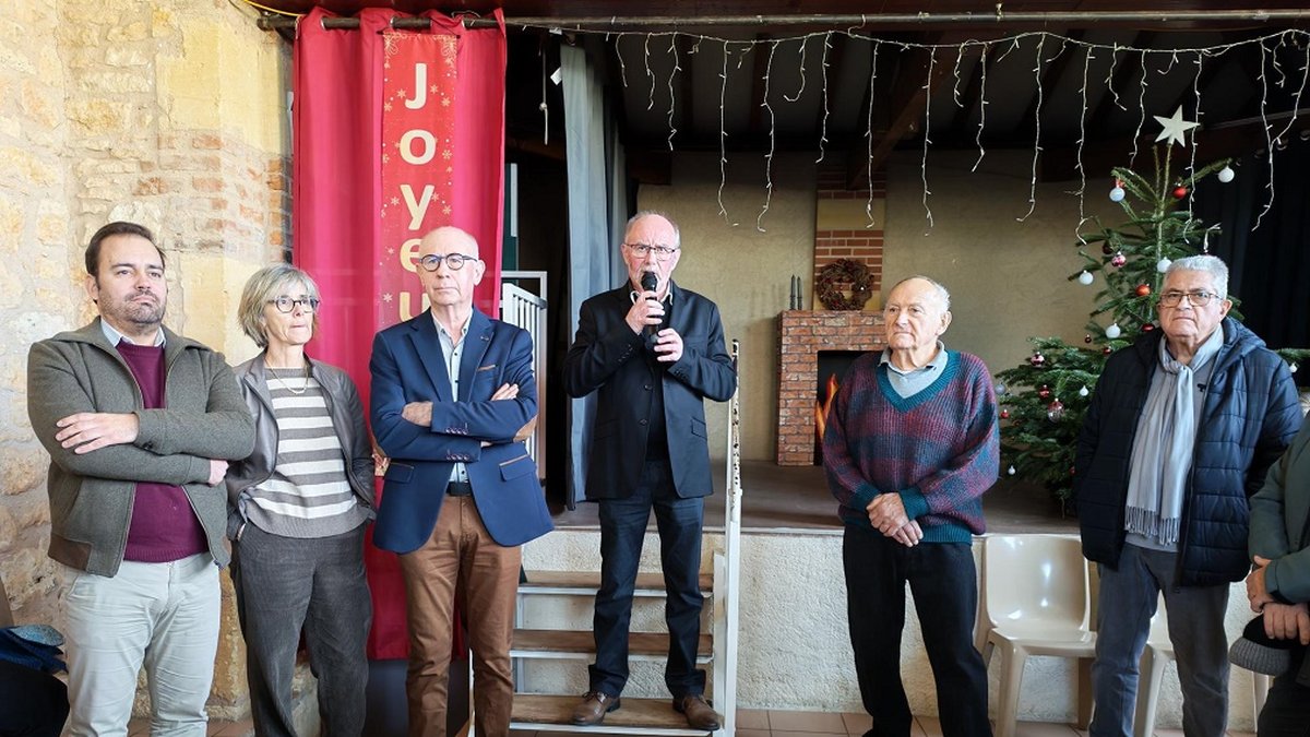 Le maire Didier Doriac lors des vœux à Montcabrier