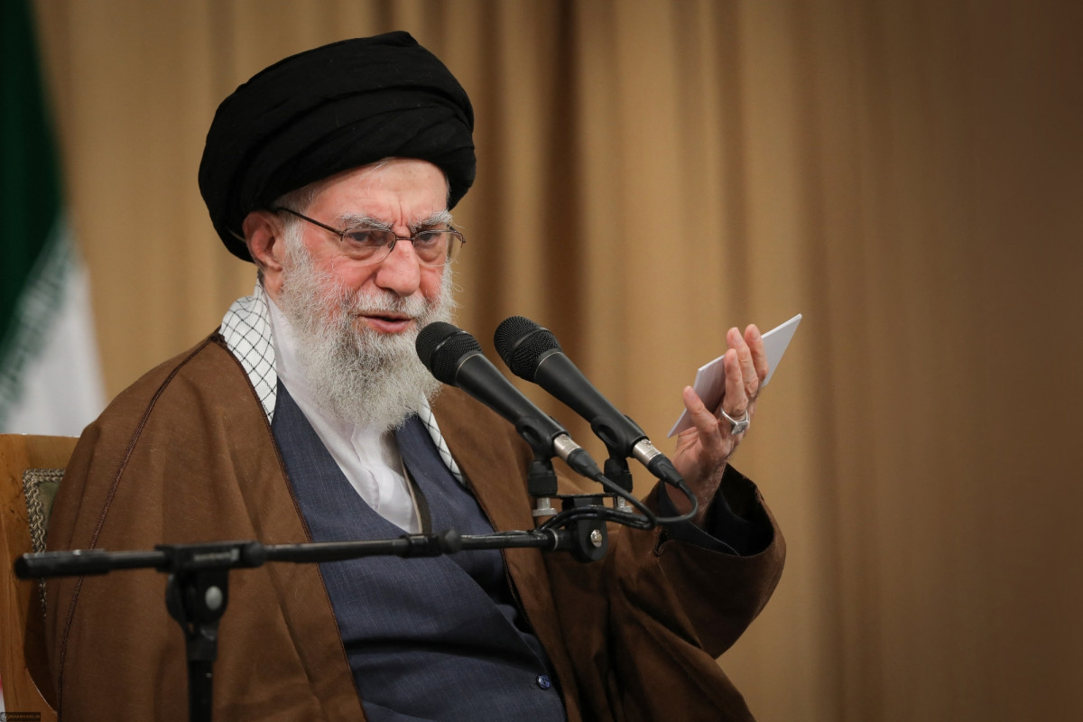 L'ayatollah Ali Khamenei lors d'un discours en Iran
