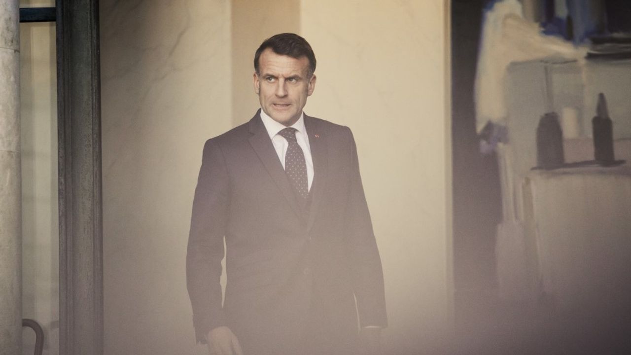 Macron à l'Élysée lors d'une réunion internationale