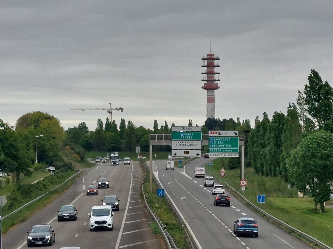 Bouchons sur le périphérique de Nantes