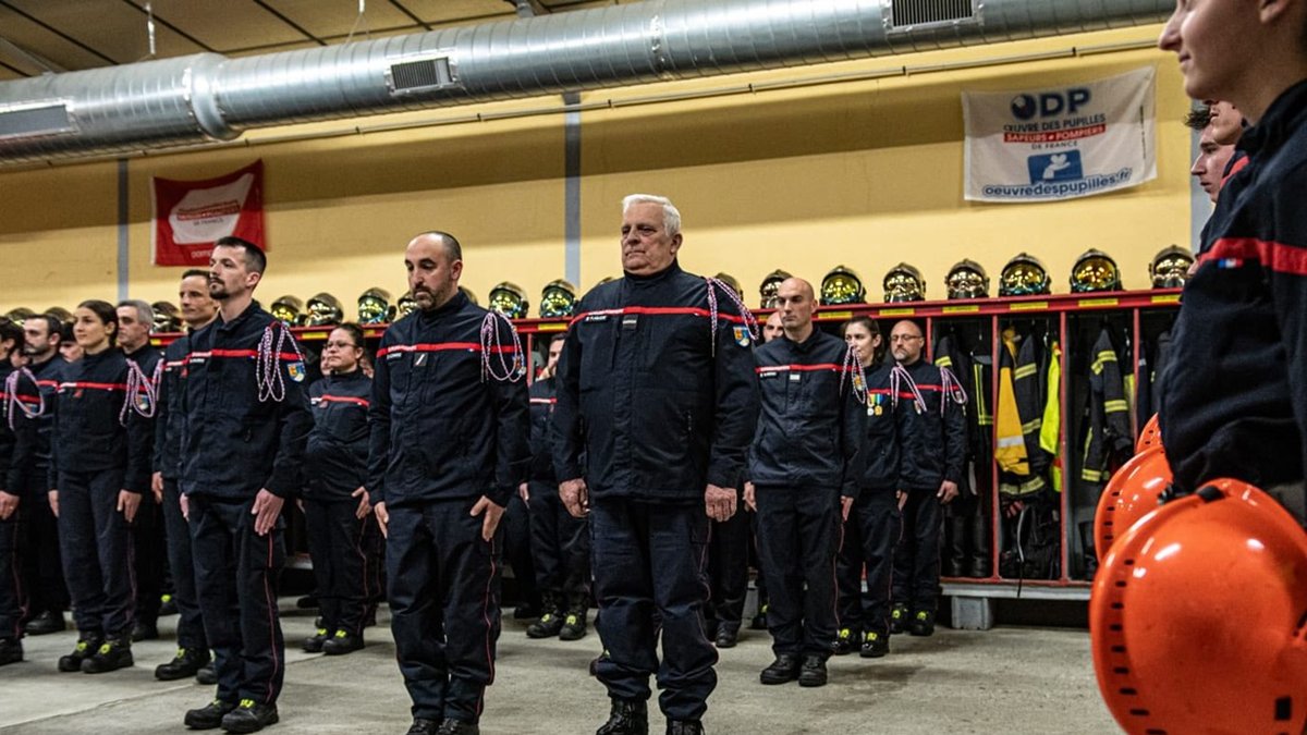Sapeurs-pompiers lors de la Sainte-Barbe à Capvern