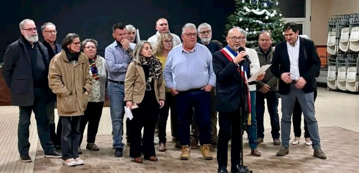 Didier Bascle lors des vœux municipaux à Saint-Hilaire-de-Villefranche