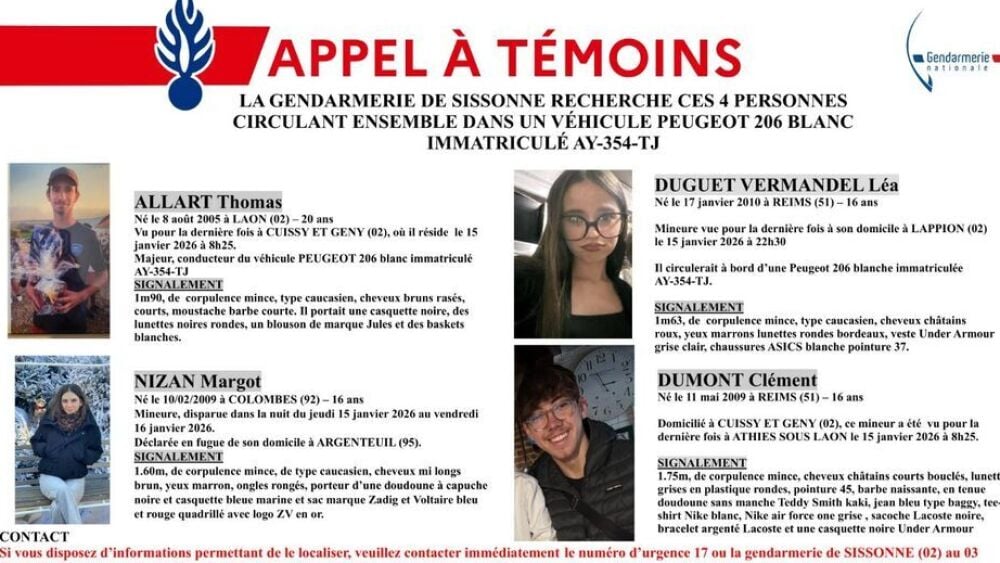 Appel à témoins pour disparition dans l'Aisne