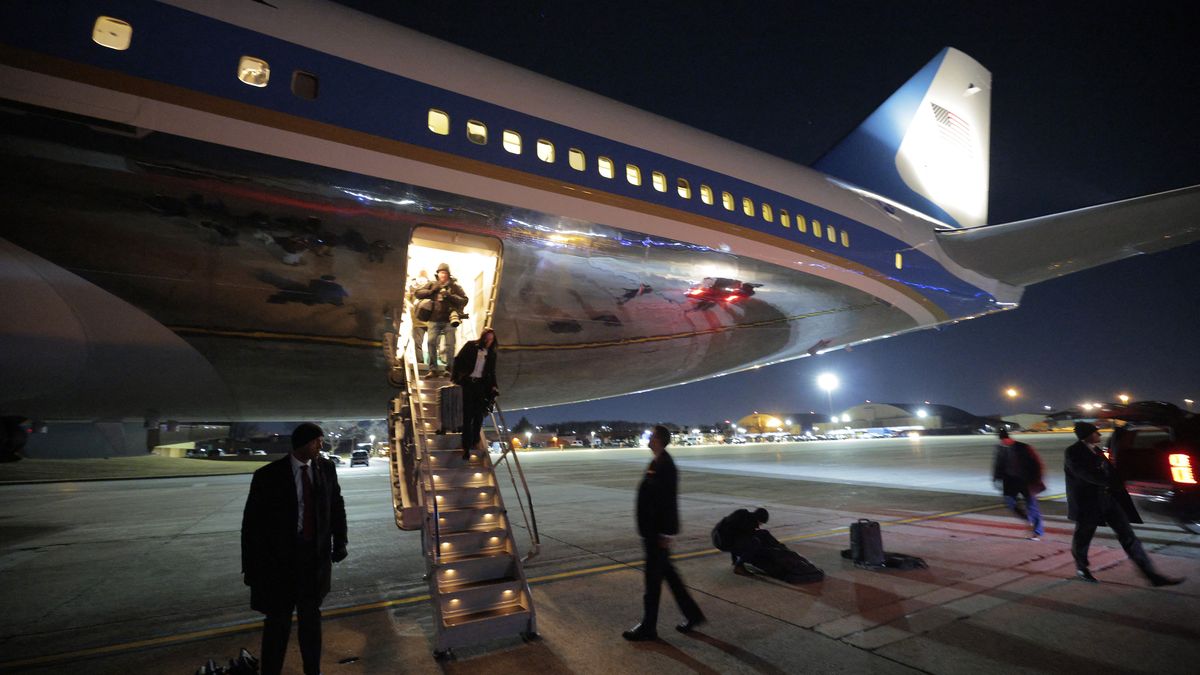 Trump et Air Force One près de Washington