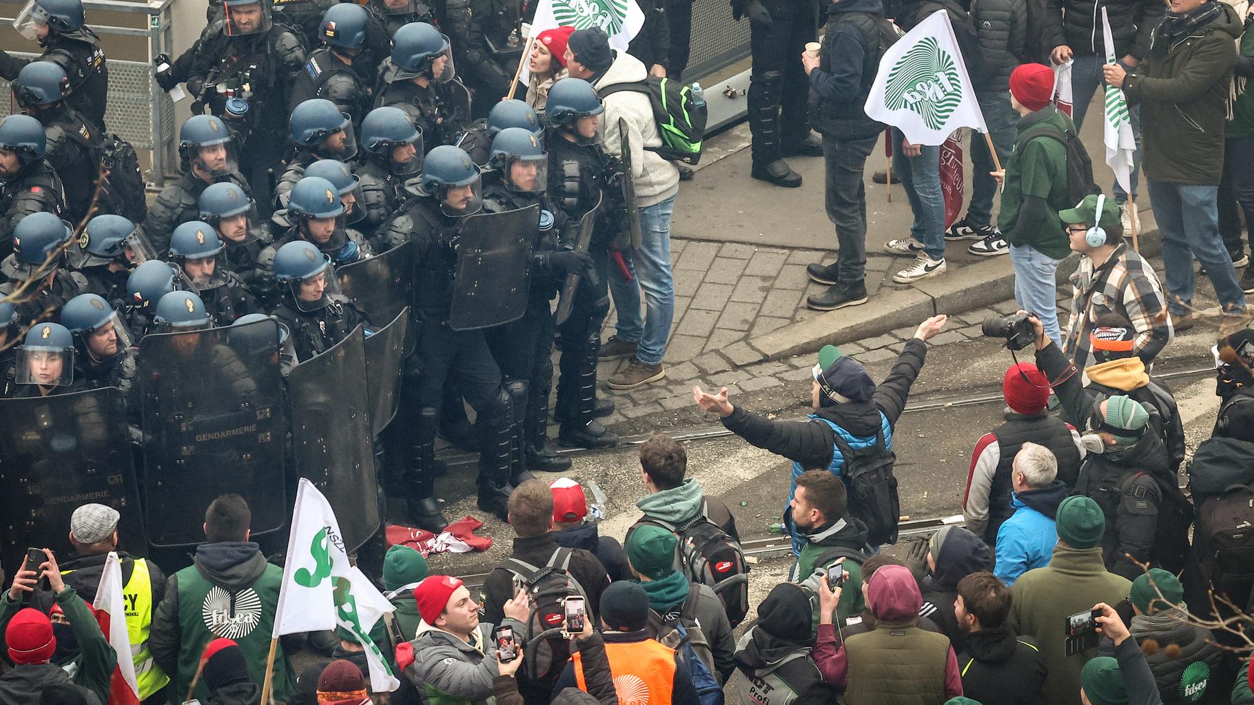 Manifestation d'agriculteurs à Strasbourg