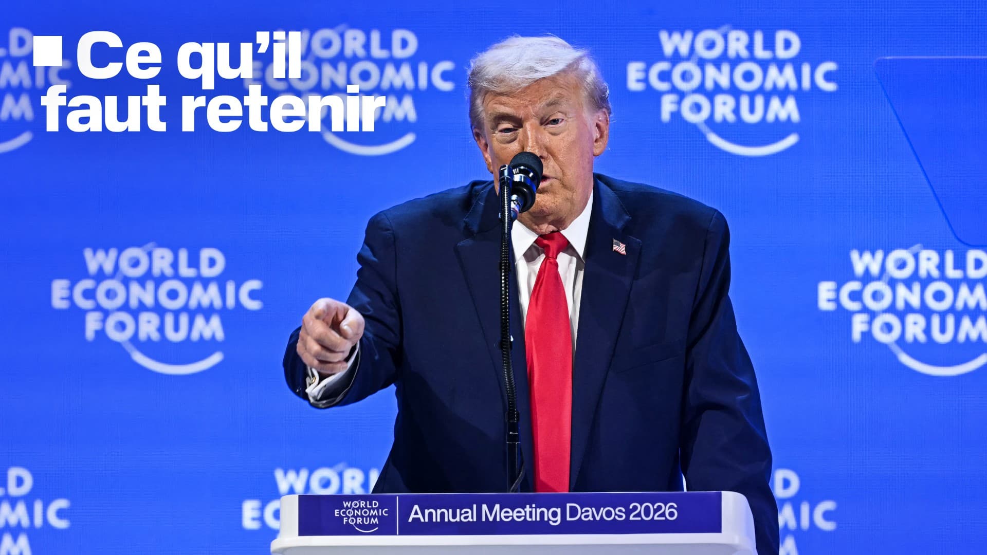Donald Trump à Davos pendant le Forum économique mondial