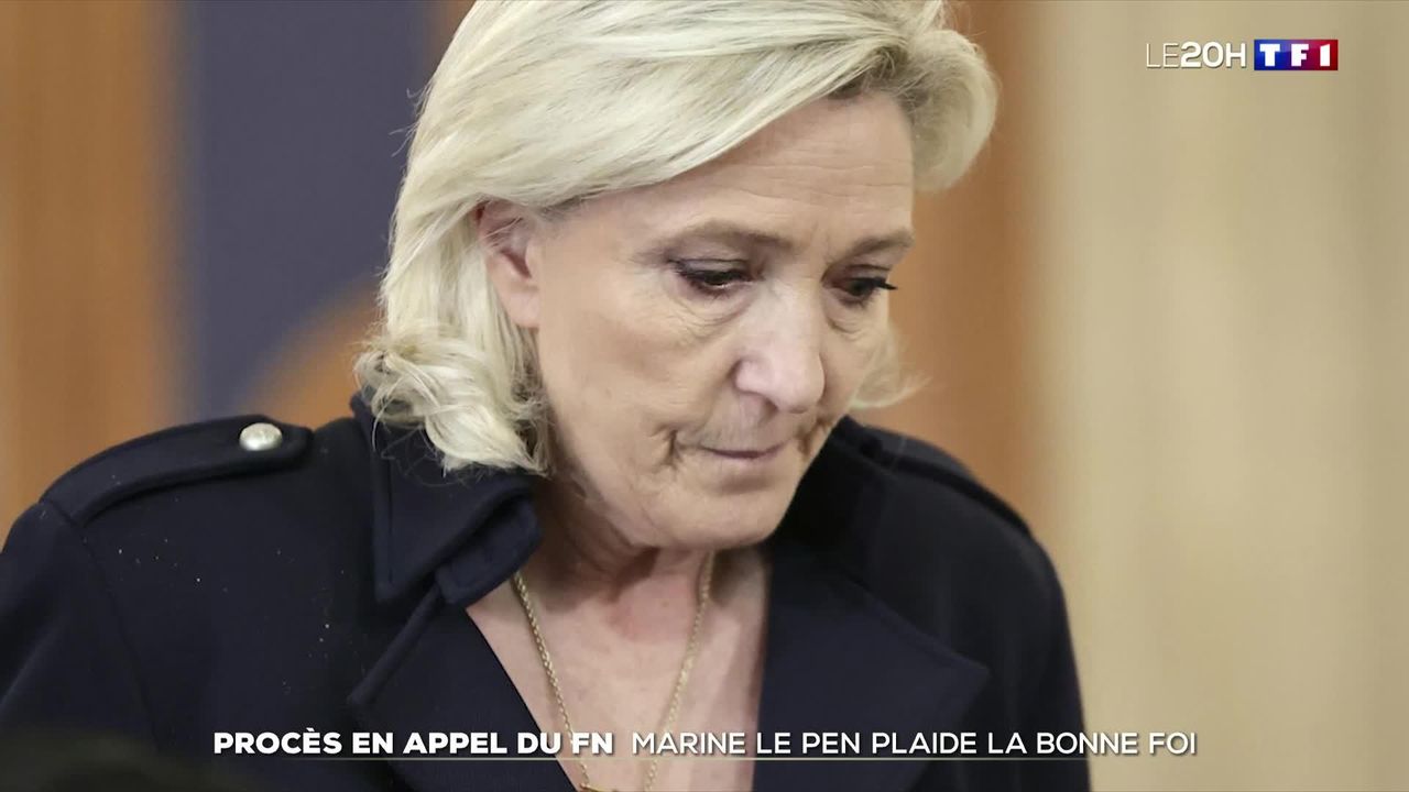 Marine Le Pen à la barre lors du procès en appel